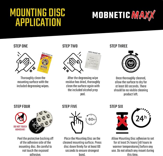 MobNetic Maxx - USA Assembled Magnetic Phone Holder for Car, Magnetic Car Phone Mount, 90-Degree Tilt, 360-Degree Rotation, Aluminum Metal, Compatible with iPhone & Android - Gunmetal