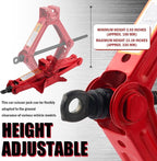 1.5 Ton Car Scissor Jack,3.93"-13.18" Adjustable Low Profile Car Jack with Handle & Reinforced Screw,Heavy Duty Scissor Jacks for Cars as Emergency Repair Tool for Tire Change