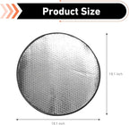 WZP Car Steering Wheel Sun Shade Cover, Aluminum Foil Sun Block Anti-Heat Steering Wheel Cover, Sliver Heat Shield for SUV Truck Van (18.11 x 18.11Inch)