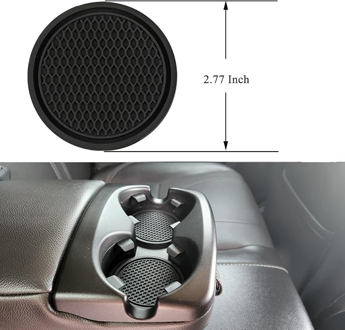 Car Seat Gap Filler Compatible with Honda Pilot Accessories Seat Gap Plug Blocker with Storage Slot Organizer Non-Slip Car Cup Holder Coaster Black 2 Pack