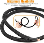 40FT 0 Gauge Wire Copper Clad Aluminum,1/0 Battery Cable Wire,Lugs Terminal Connectors,Heat Shrink Tubing,40FT 1/2 PET Expandable Braided Sleeving,Cable Sleeve