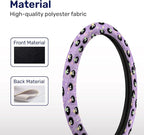 Purple Star Sprite Steering Wheel Cover, Polyester Non-Slip Car Wheel Grip, Universal 15 Inch Auto Accessory