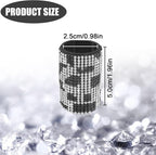 Upright Car Chapstick Holder, Bling Insulating Lip Balm Holder,Rhinestone Car Accessories for Women Interior,Suitable for Most Vehicles. (Cow)