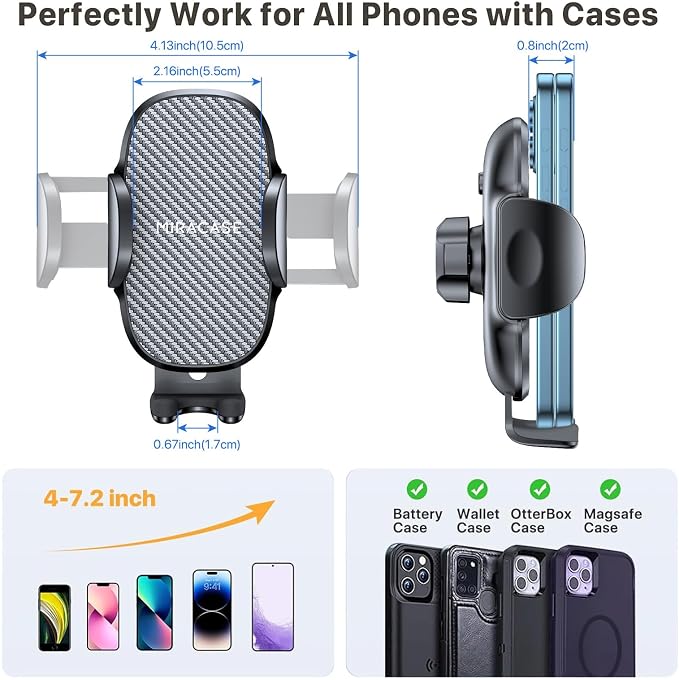 [Latest Upgraded Universal Cup Phone Holder for Car, [Rotatable & Adjustable] Long Neck Car Cup Holder Phone Mount Compatible with iPhone, Samsung, Google & More Smartphones