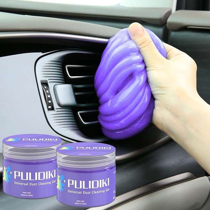 Car Cleaning Gel Cleaning Putty Car Detailing Kit Car Interior Cleaner Car Slime Cleaner Dust Cleaning Supplies Car Accessories Car Gifts for Men Women Purple (2Pack)