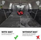 Trunk Mat with Backrest Mat 2015-2020 for GMC Yukon (Only Yukon, Not Fit Yukon XL)/Cadillac Escalade (Only Escalade, Not Fit Escalade ESV)/Chevrolet Chevy Tahoe, All Weather TPE Custom Fit