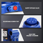 3 tons / 6000 lbs Lifting Automotive Welded Hydraulic Bottle Jack for Car SUV Pickup Truck, Auto Repair, with Manual Handle & Carrying Storage Case, Blue