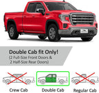 Voron Glass in-Channel Extra Durable Rain Guards for Trucks GMC Sierra 1500 2019-2026 Double Cab, Window Deflectors, Vent Window Visors, 4 Pieces - 230091v