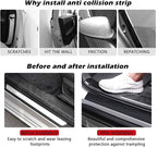 Universal Car Door Edge Protector, Carbon Fiber 5D Gloss Black Vinyl Wrap Film with Anti-Collision Protection for Most Vehicles (33Ft x 2In, Black)