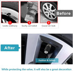 4pcs Tire Valve Stem Caps, Compatible with Nissan Series Stem Cap Universal Car Air Cover Car Accessories for Cars, SUV, Truck, Motorcycles （Black）