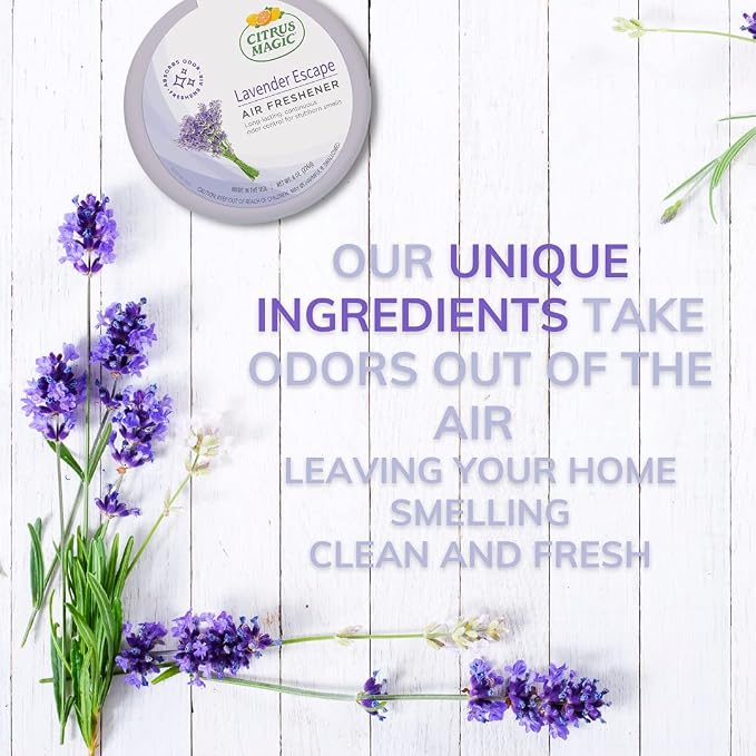 Odor Absorbing Solid Air Freshener, Lavender Escape, 8 Ounce (Pack of 3)