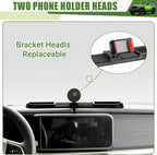 Magnetic Phone Mount Holder for 2024 2025 Jeep Wrangler JL JLU & Gladiator JT Magnet Dash Cell Phone Cradles Adjustable Phone Stand Accessories for 2024+ Jeep JL/JT(Not for 4XE/JK)