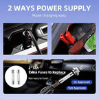 5 Ton 12V Electric Car Jack Hydraulic, 5-in-1 Portable Car Jack with Tire Inflator & Impact Wrench, LED Light Auto Stop Safety Lock for SUV MPV, Garage & Roadside Emergency Use
