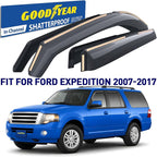 Goodyear Shatterproof in-Channel Window Deflectors for Ford Expedition 2007-2017, Rain Guards, Window Visors for Cars, Vent Deflector, Car Accessories, 4 pcs - GY008141