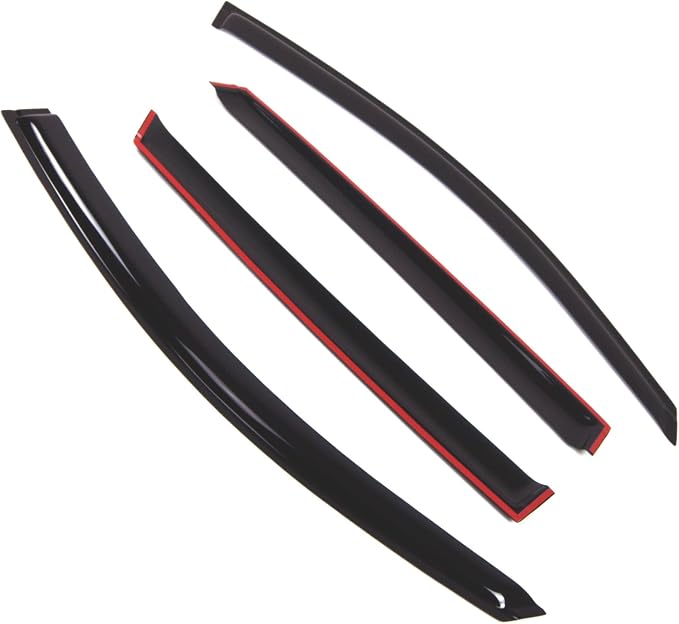 Outside Mount Window Vent Visors Rain Guards Compatible with Kia Sorento 2014-2018 | Side Window Wind Deflectors Rain Shields | Smoke Tinted, 4 Pcs Set, DGWV-815