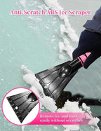 2 Pack 27 Inch Ice Scraper and Brush for Car, Snow Brush and Ice Scraper with Foam Grip, Detachable Snow Scraper for SUV Truck Vehicle Auto Windshield Window - Purple & Pink