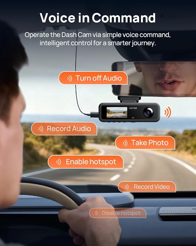 4K Dash Cam Front and Rear Inside, 3 Channel Car Dash Camera for Cars, Dashcam with GPS, Wi-Fi 6, Voice Control, Parking Monitor, Night Vision, Loop Recording, 64GB SD Card Included (T800E)