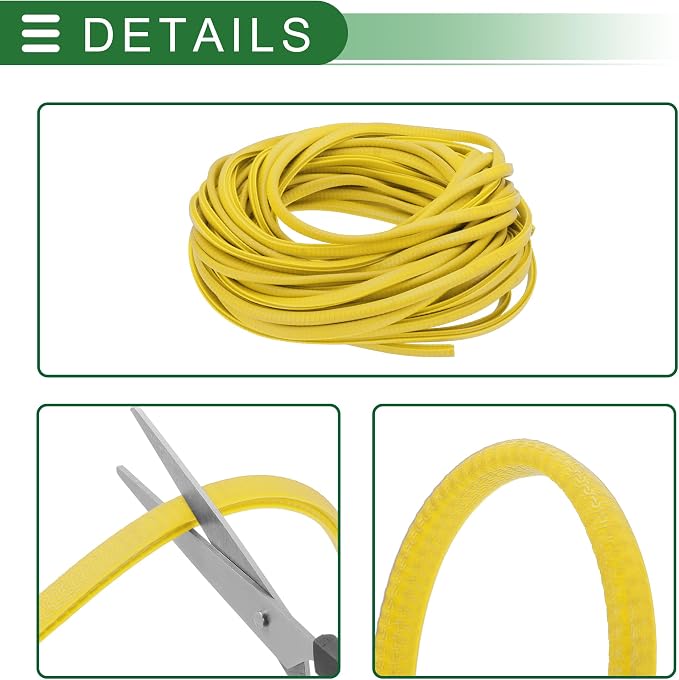 Universal Car Door Edge Protective Sealing Strip U-Type Door Scratch Protection Guard, 65.62ft 20m, Anti-scratch Collision, PVC Iron, Yellow