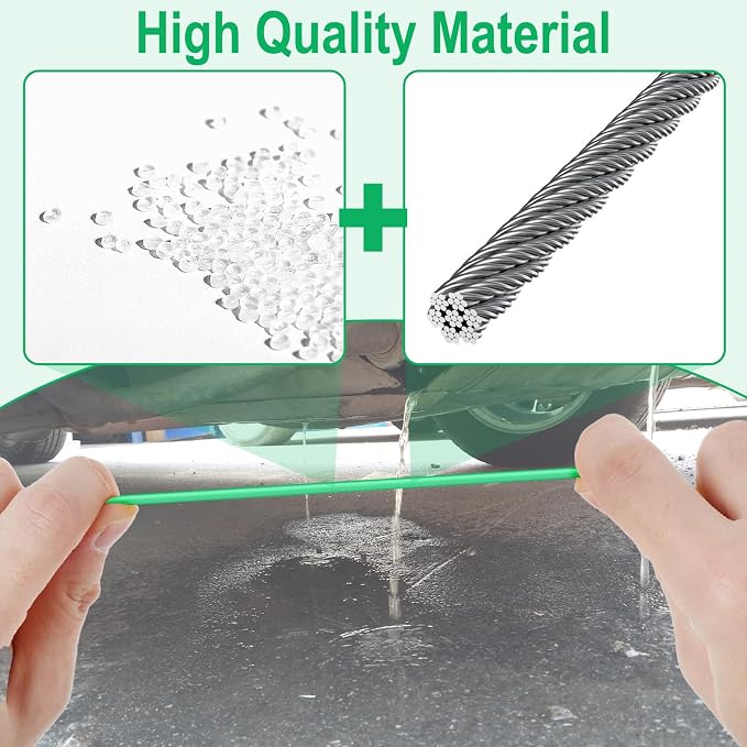 Auto Sunroof Drain Cleaning Tool, 120 Inch Flexible Drain Brush, Sunroof Drain Cleaner with Pipe Cleaning Brush, Injector Hose and Crevice Brush, Cleaning Tool for Drains, Sewers, Windshields