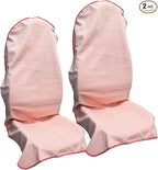 Waterproof Car Seat Cover for Front Seats, Protector for Cars SUVs Trucks, Sweat Towel Seat Covers Bucket for Gym,Workout,Beach,Hiking,Running and Swimming(Pink, 2PCS Front Seat Towel)