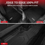 Floor Mats for Chevrolet Chevy Equinox/GMC Terrain Car Mats 2018-2024 (Not Fit Equinox Ev), All Weather TPE Custom Fit Automotive Floor Mats for Cars, 1st and 2nd Row Car Floor Mats Full Set