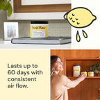 Lemon Odor Removing Gel, 15 oz., Pack of 2 - Safer Odor Absorbers for Home, Natural Plant-Based Odor Eliminator, Every 15 oz. lasts 30-60 Days, For Cooking, Trash & Pets