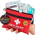 Doctor Developed Mini First Aid Kit, 100 Piece Waterproof Emergency Kit for Car, Boat, Camping & Travel, Includes Emergency Blanket, Tourniquet & First Aid Guide
