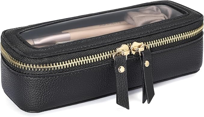 Clear Makeup Bag - TSA Approved Toiletry Bag for Carry-on & Checked Luggage, Water Resistant Car Storage Organizer with Reinforced Seams