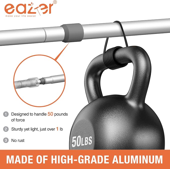 2-in-1 Window Cleaner Tool, 64'' Window Squeegee for Home, Window Cleaning Squeegee Kit with Telescopic Pole, Window Washing Kit with Rotatable Bendable Head(Threaded + Telescopic) - EAW01
