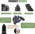 Tire Repair Rubber Nails Kit with 2 Sizes,2026 New Vacuum Screw Type Tire Plug Fast Tool with Screwdriver,Self-Service Screw in Tire Plugs Repair Tools for Car,Motorcycle,Truck,Bikes (60Pcs)