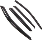 WD2-700 Dark Smoke 4 Pcs Set Window Visor (Outside Mount) Deflector Rain Guard Compatible with 2005-2009 Kia Spectra5