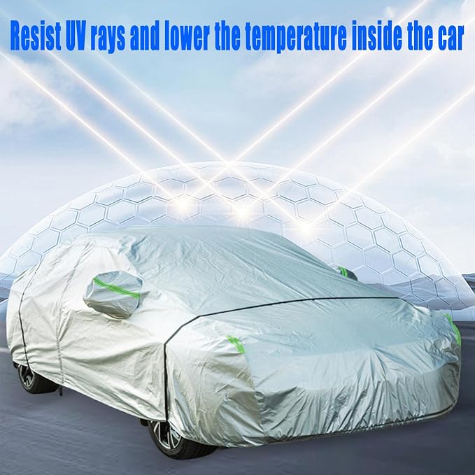 5-Layer 244"*83"*77" Waterproof All-Weather SUV Car Cover Heavy Duty Full Exterior Protection Universally Fit fit Cadillac Escalade ESV Chevy Suburban Ford Expedition Max GMC Suburban Lincoln etc
