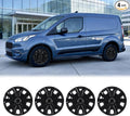 4Pcs 16 2014-2023 Wheel Hubcaps Wheel Cover Fits for Ford Transit | Connect Steel PP Material Snap-On Installation inch Car ReplacementBlack Lacquer