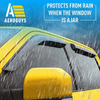 Extra Durable Window Deflectors Tape-On Window Visors Rain Guards Fit for Ford F150 2015-2026 SuperCrew, Sun Visors, Wind Vent for Shades, Exterior Car Accessories - 4pcs. AG0050