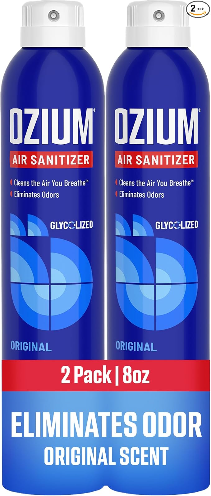 8 Oz. Air Sanitizer & Odor Eliminator for Homes, Cars, Offices and More, Original Scent, Pack of 2