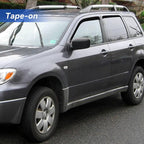 Window Visors Rain Guards for 2003 2004 2005 2006 Mitsubishi Outlander, Out-Channel Window Vent Wind Deflectors Visors Shades for 03 04 05 06 Mitsubishi Outlander