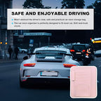2PCS Small Leather Car Sun Visor Organizer, Multifunctional Auto Visor Document Holder with Sunglasses Clip, Universal Car Interior Organizer for Drving License, Card, Pen (Pink)