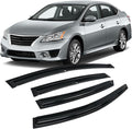 Tape-On Rain Guard 4-Piece for 2013-2019 Nissan Sentra Windows Visor Shield Shade Smoke 94248