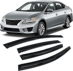 Tape-On Rain Guard 4-Piece for 2013-2019 Nissan Sentra Windows Visor Shield Shade Smoke 94248