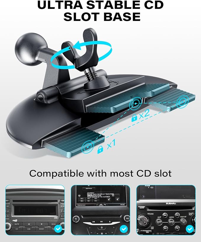 Qi2 15W CD Car Mount Charger for Magsafe, Strong Magnetic Phone Holder for CD Slot Charging, Fast Wireless Car Charger Mount Fit for iPhone 17 16 15 14 13 12 Pro Max Plus Mini (for Qi2 Charging)