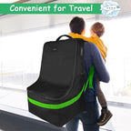 Car Seat Travel Bag, Padded Car Seats Backpack for Air Travel, Heavy Duty Carseat Travel Bag for Airplane, Airport Gate Check Bag (Green)