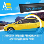 Extra Durable Window Deflectors Tape-On Window Visors Rain Guards Fit for Ford Focus 2012-2018 Sedan/Hatchback, Sun Visors, Wind Vent for Shades, Exterior Car Accessories - 4pcs. AG0947