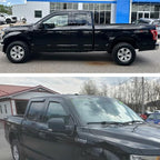 Side Window Visors Rain Guards Vent Deflectors for 2015-2025 Ford F150 Super Cab 2017-2025 F250/350 Super Duty SuperCab Rain Guards Sun Shade Dark Smoke 4PCS 94974