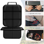 Car Seat Protector for Child Car Seat, Durable 600D Fabric Waterproof Car Seat Cover with Thick Pad Non-Slip Backing，No Imprints (Thicker Black-2pc)