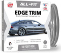 Car Door Edge Protector – Universal DIY Edge Trim to Prevent Scratches & Dings – Flexible Adhesive Molding Trim for Cars, Trucks & SUVs (10 Ft - Silver)