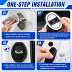 8PCS Car Door Lock Cover/Car Door Slam Stopper,Full Adhesive Backing Cars Doors Latch Cover Provides Cushioning Protection,Upgraded Silicone Cars Doors Lock Protector Kit