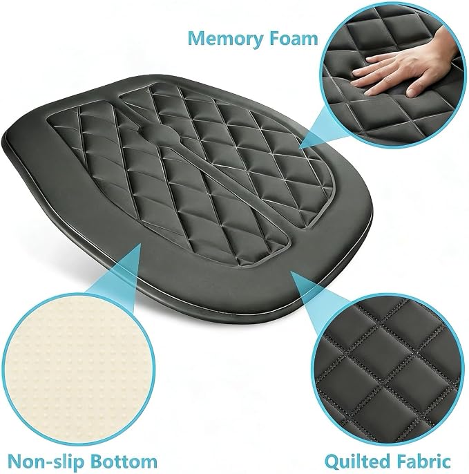 Memory Foam Car Seat Cushion for Driver - Heightening Seat Pad for Short Drivers, Relieves Pressure for Long Drives - Non-Slip Car Booster Cushion for Office, Truck, Wheelchair