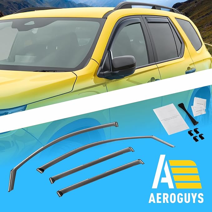 Extra Durable Window Deflectors in-Channel Window Visors Rain Guards Fit for Honda Pilot 2023-2026, Sun Visors, Wind Vent for Shades, Exterior Car Accessories - 4 pcs. AG0973