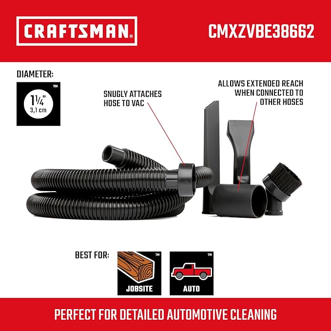 CMXZVBE38662 1-1/4 in. Car Cleaning Wet Dry Vac Attachment Kit