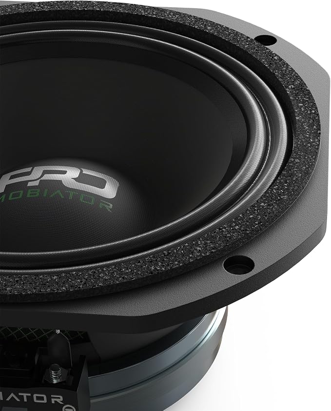 PRO654ND Loudspeaker - 6.5" Midrange Aluminum Basket, Neodymium High Efficiency 1000W Max, 4 Ohms - Premium Quality Audio Door Speakers for Car or Truck Stereo Sound System (MB-PRO654ND)